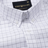 Quack Black Check Button Down Linen Shirt - John Ellies