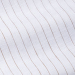 Quack Brown Strips Button Down Linen Shirt - John Ellies