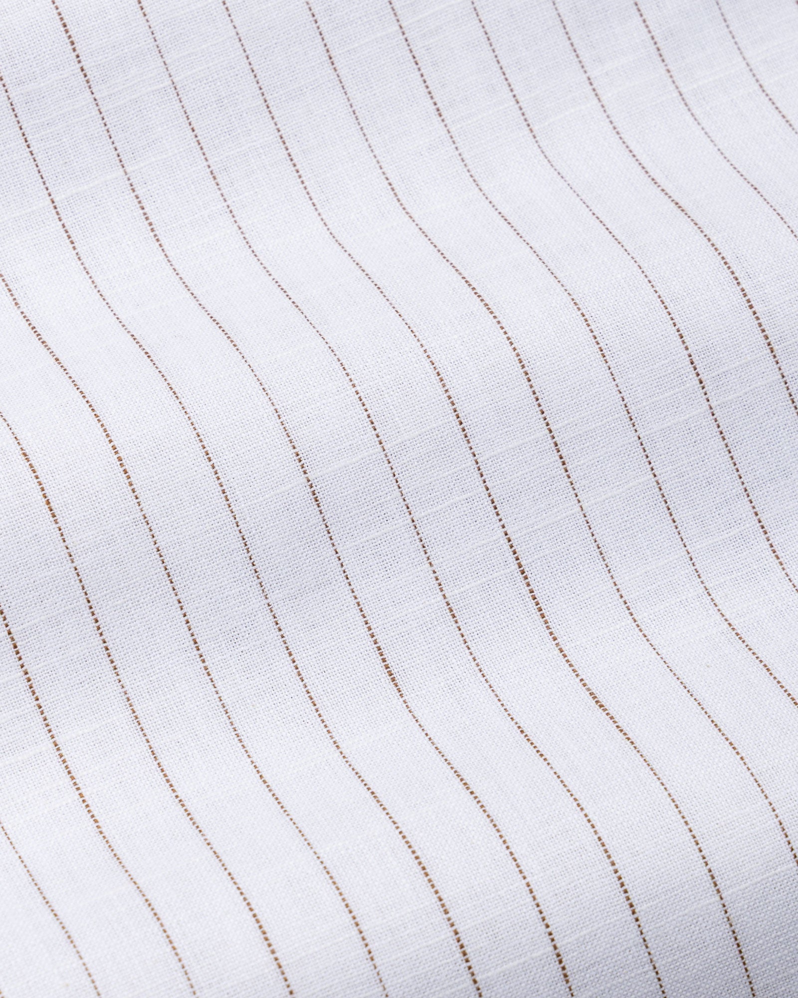 Quack Brown Strips Button Down Linen Shirt - John Ellies