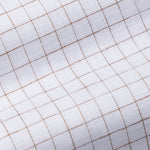 Quack Brown Check Button Down Linen Shirt - John Ellies