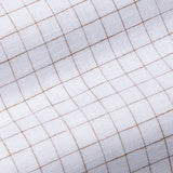 Quack Brown Check Button Down Linen Shirt - John Ellies