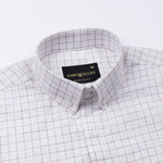 Quack Brown Check Button Down Linen Shirt - John Ellies