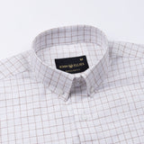 Quack Brown Check Button Down Linen Shirt - John Ellies