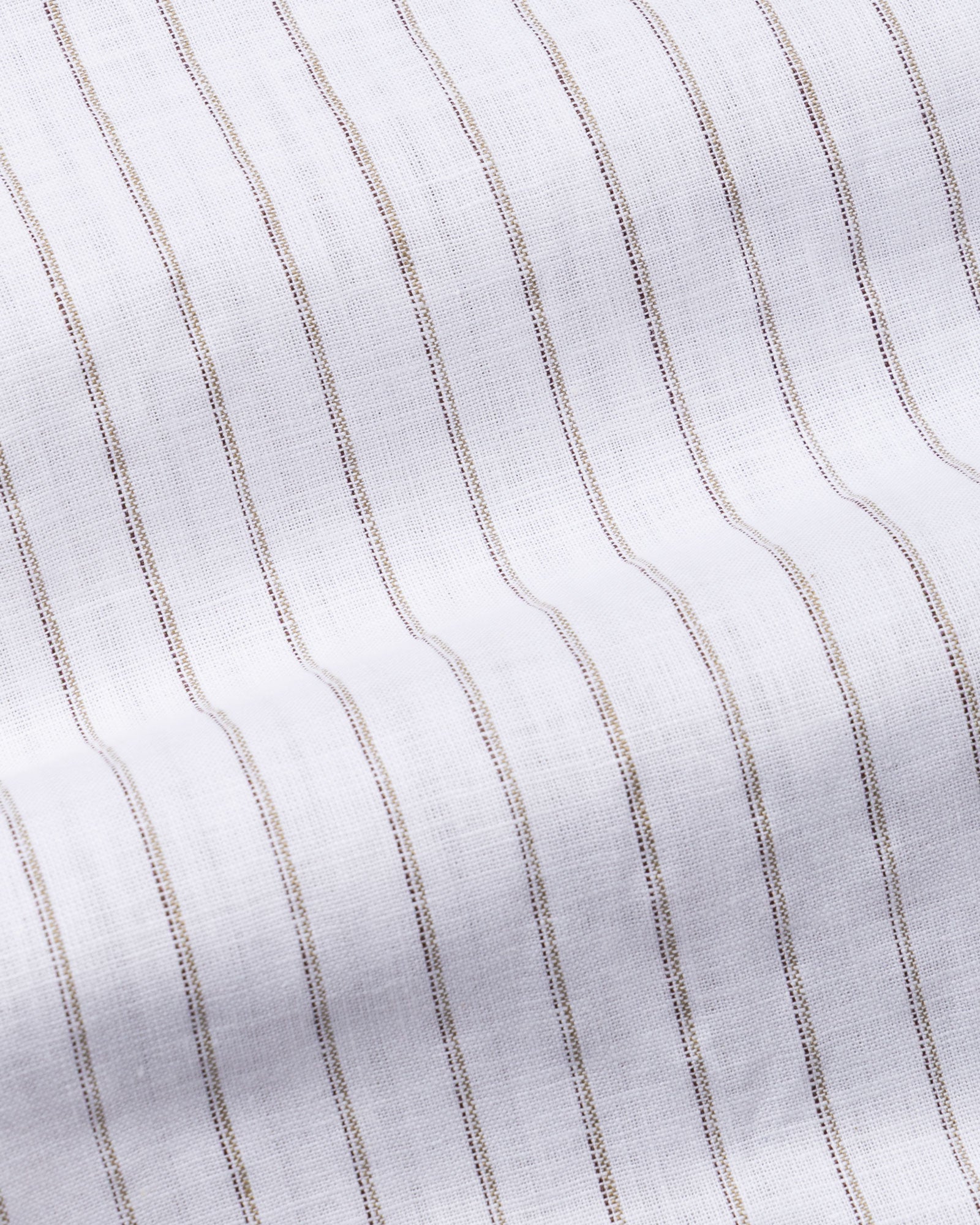 Quack Beige Strips Button Down Linen Shirt - John Ellies