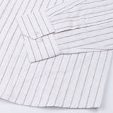 Quack Beige Strips Button Down Linen Shirt - John Ellies