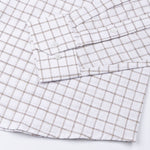 Quack Beige Check Button Down Linen Shirt - John Ellies