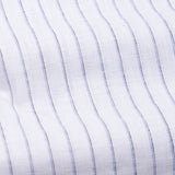 Quack Blue Strips Button Down Linen Shirt - John Ellies