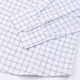 Quack Blue Check Button Down Linen Shirt - John Ellies