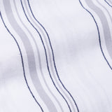 Mocha White Stripe Button Down Oxford Cotton Shirt - John Ellies