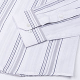 Mocha White Stripe Button Down Oxford Cotton Shirt - John Ellies