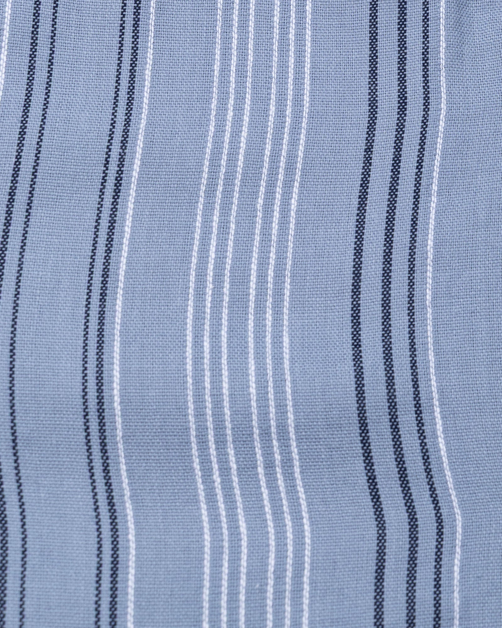 Mocha Grey Stripe Button Down Oxford Cotton Shirt - John Ellies