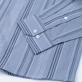 Mocha Grey Stripe Button Down Oxford Cotton Shirt - John Ellies