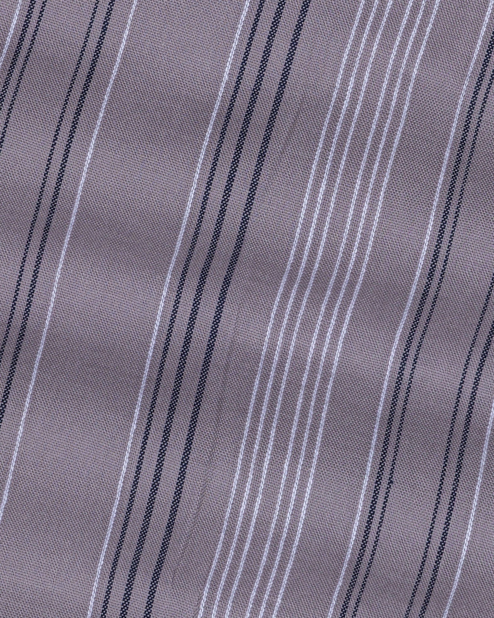 Mocha Pink Stripe Button Down Oxford Cotton Shirt - John Ellies