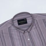 Mocha Pink Stripe Button Down Oxford Cotton Shirt - John Ellies