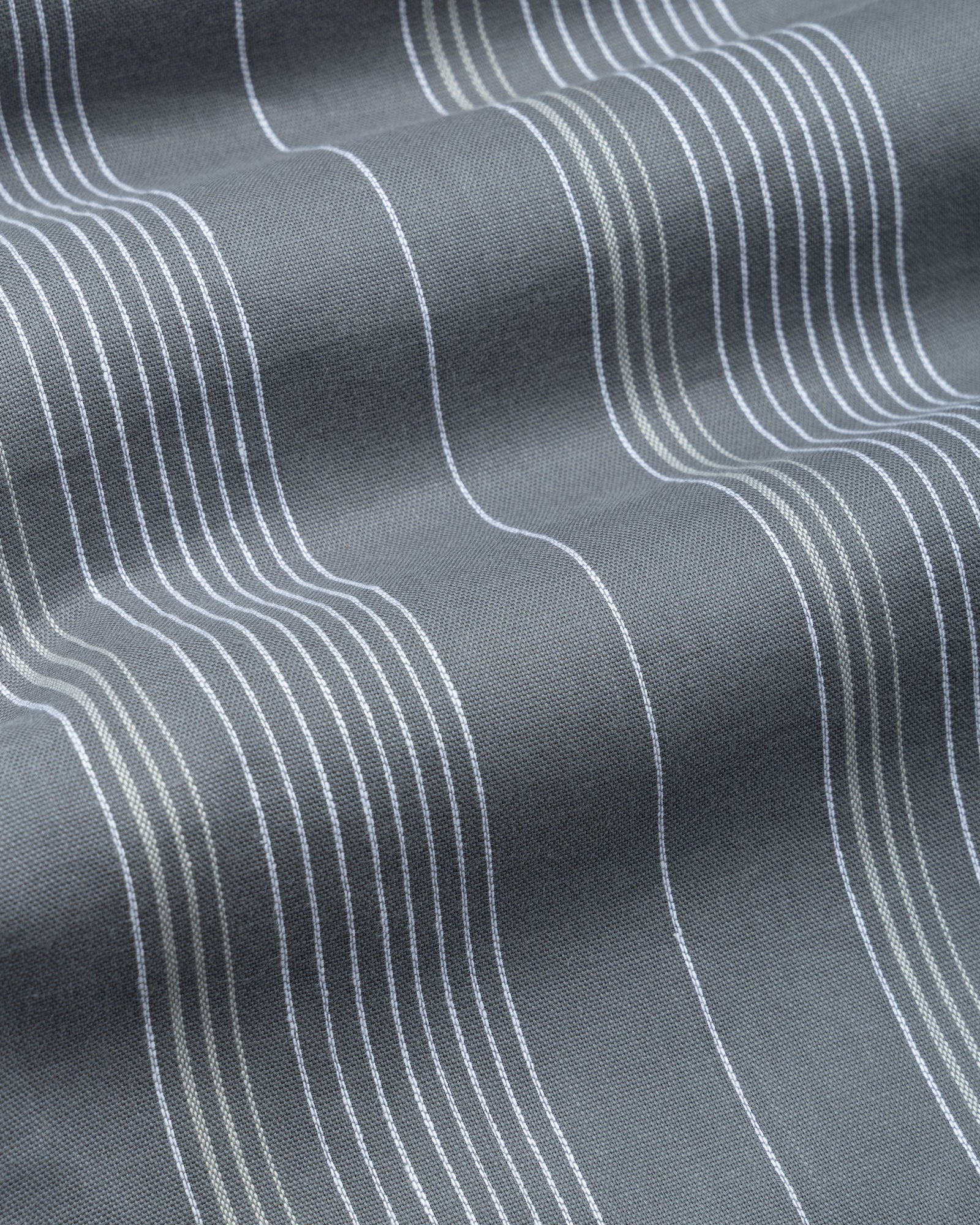 Mocha Green Stripe Button Down Oxford Cotton Shirt - John Ellies