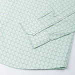 Scribble Lime Check Cutaway Cotton Shirt - John Ellies