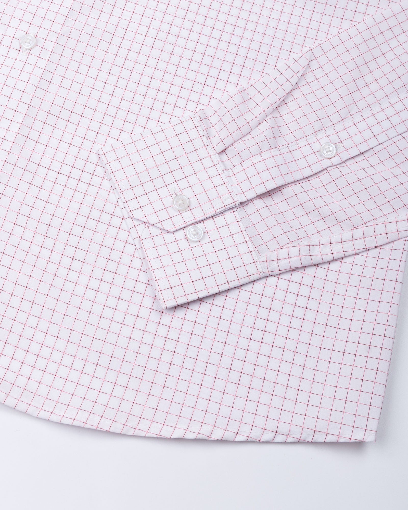 Regals Red Check Cutaway Cotton Shirt - John Ellies