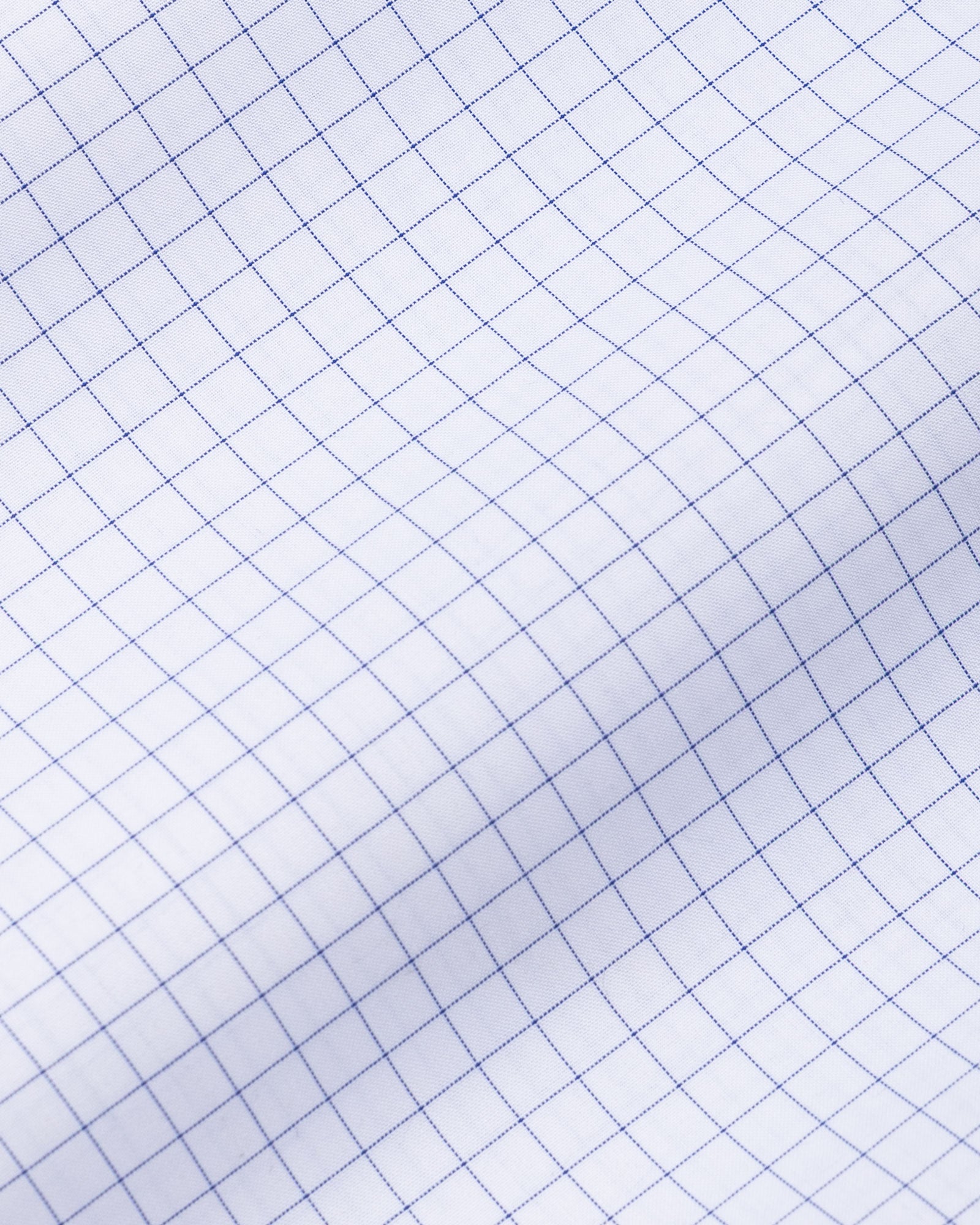 Regals Navy Blue Check Cutaway Cotton Shirt - John Ellies