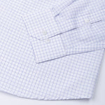 Regals Navy Blue Check Cutaway Cotton Shirt - John Ellies