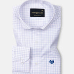 Regals Blue Check Cutaway Cotton Shirt - John Ellies