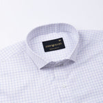 Regals Blue Check Cutaway Cotton Shirt - John Ellies