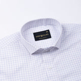 Regals Blue Check Cutaway Cotton Shirt - John Ellies