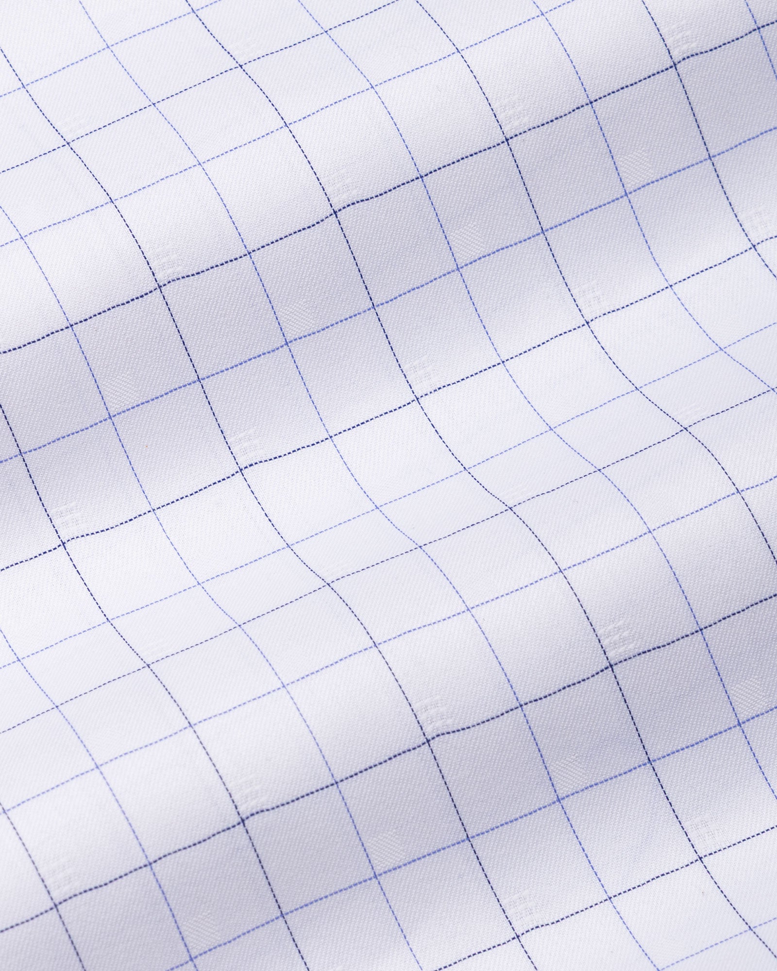 Regals White Check Cutaway Cotton Shirt - John Ellies