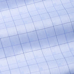 Aztec Blue Check Cutaway Cotton Shirt - John Ellies