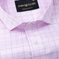 Aztec Pink Check Cutaway Cotton Shirt - John Ellies