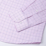 Aztec Pink Check Cutaway Cotton Shirt - John Ellies