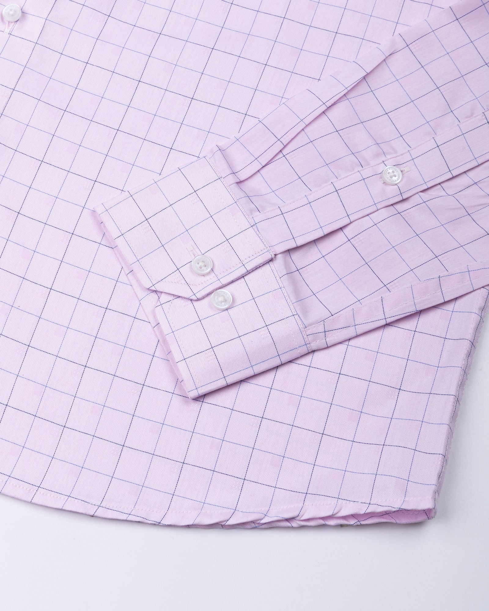 Aztec Pink Check Cutaway Cotton Shirt - John Ellies