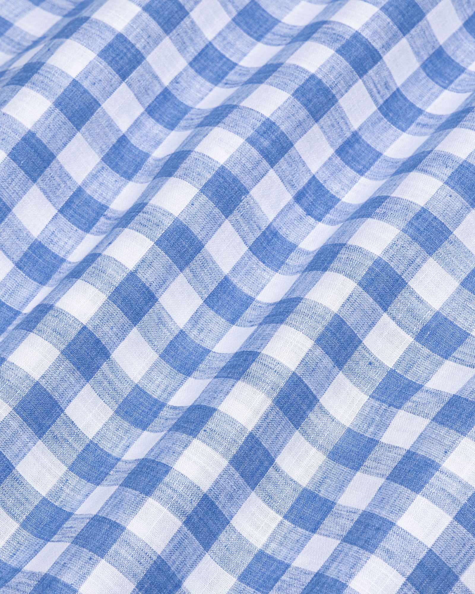 Kryox Blue Bold Check Linen Shirt - John Ellies