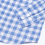 Kryox Blue Bold Check Linen Shirt - John Ellies
