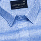 Kryox Blue Plain Linen Shirt - John Ellies