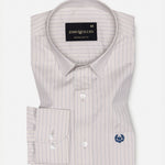 Peisky Khaki Cotton Stripes Shirt - John Ellies