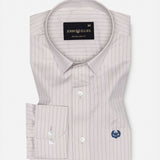 Peisky Khaki Cotton Stripes Shirt - John Ellies