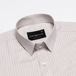 Peisky Khaki Cotton Stripes Shirt - John Ellies