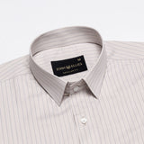 Peisky Khaki Cotton Stripes Shirt - John Ellies
