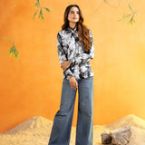 Bloom Green Design Cotton Women Shirt - John Ellies