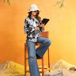 Bloom Green Design Cotton Women Shirt - John Ellies