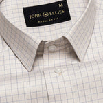 Peisky Khaki Check Cotton Shirt - John Ellies