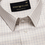 Peisky Khaki Check Cotton Shirt - John Ellies