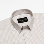 Peisky Khaki Check Cotton Shirt - John Ellies