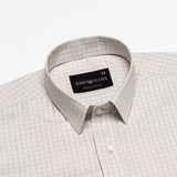 Peisky Khaki Check Cotton Shirt - John Ellies