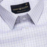 Peisky Silver Check Cotton Shirt - John Ellies
