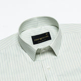 Peisky Olive Stripes Cotton Shirt - John Ellies