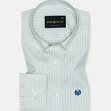 Peisky Olive Stripes Cotton Shirt