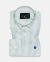 Peisky Olive Stripes Cotton Shirt