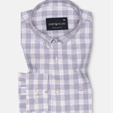 Maison Grey Check Button Down Linen Shirt