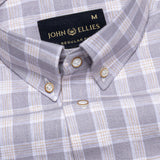 Maison Grey Check Button Down Linen Shirt